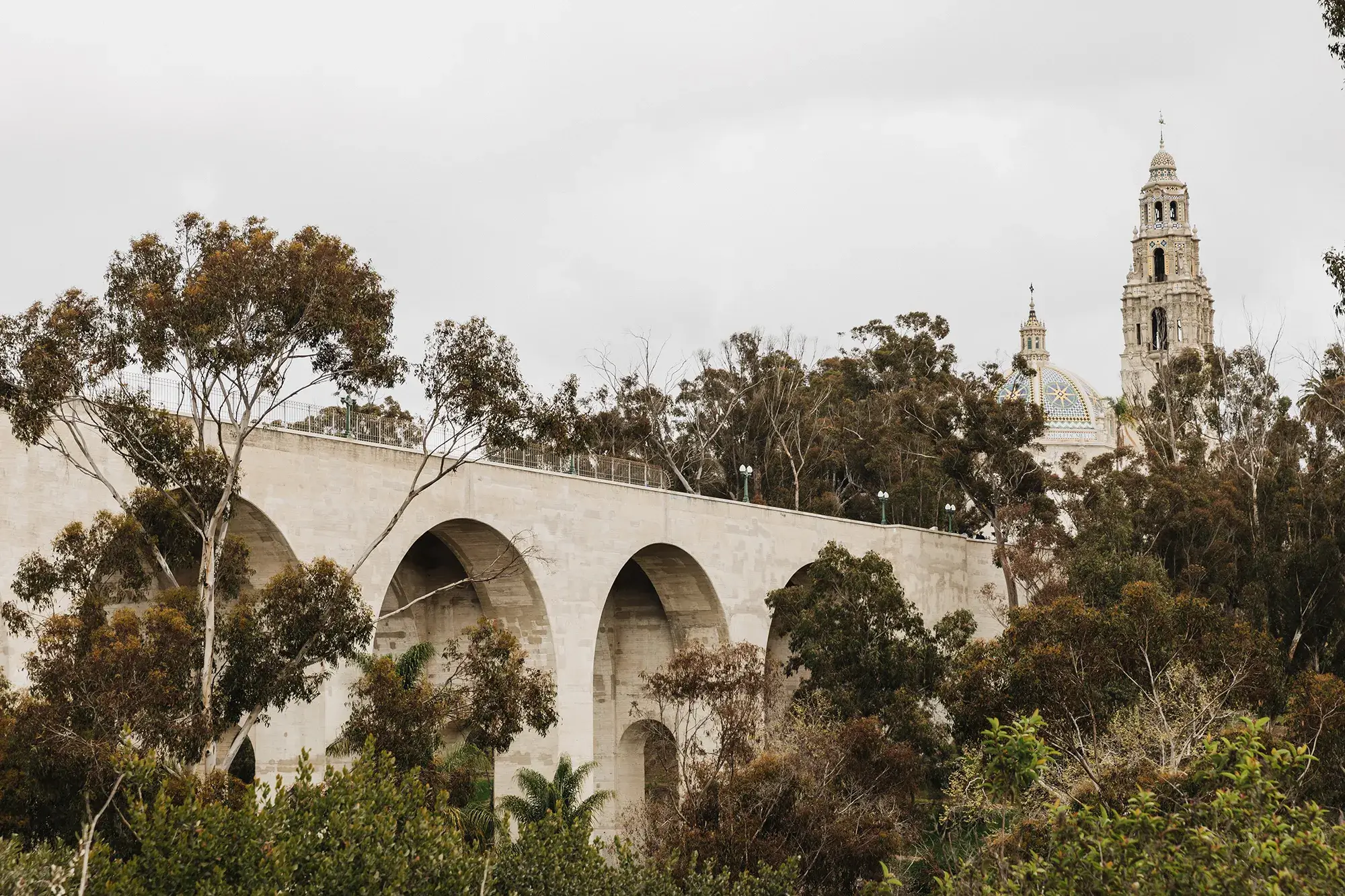 Cabrillo bridge with California tower in the background