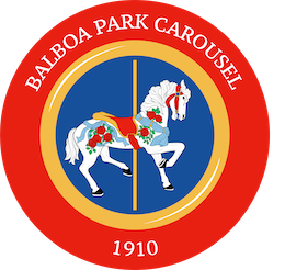Balboa Park Carousel logo with a horse in the center