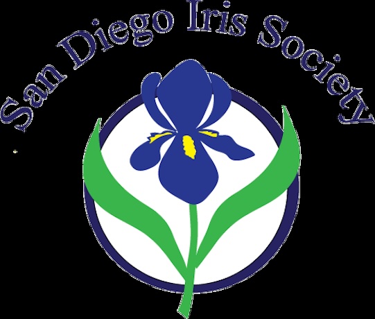 San Diego Iris Society with an image of an iris