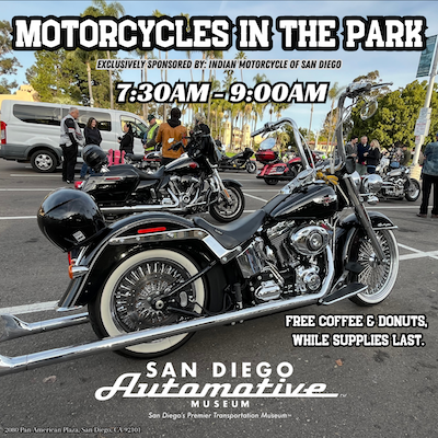 Motorcycles in the Park - Balboa Park