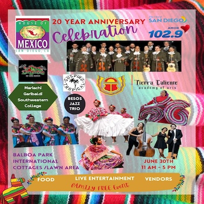 House of Mexico 20th Anniversary celebration poster