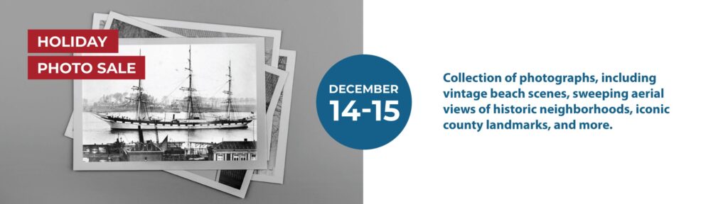 Holiday Photo Sale, with an image of black and white photos. December 14-15 is written on it.