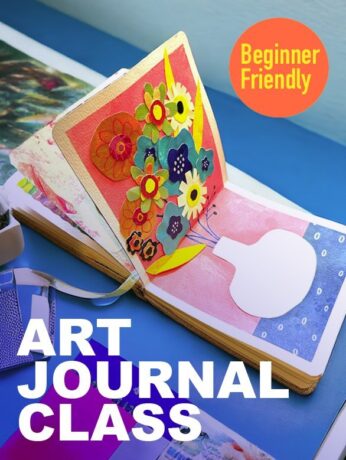 Art Journal Class with an image of a journal