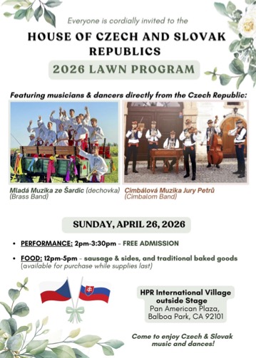 House of Czech and Slovak Republics 2026 Lawn Program poster