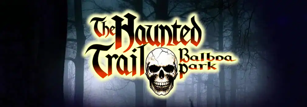 Haunted Trails balboa park with a skull image