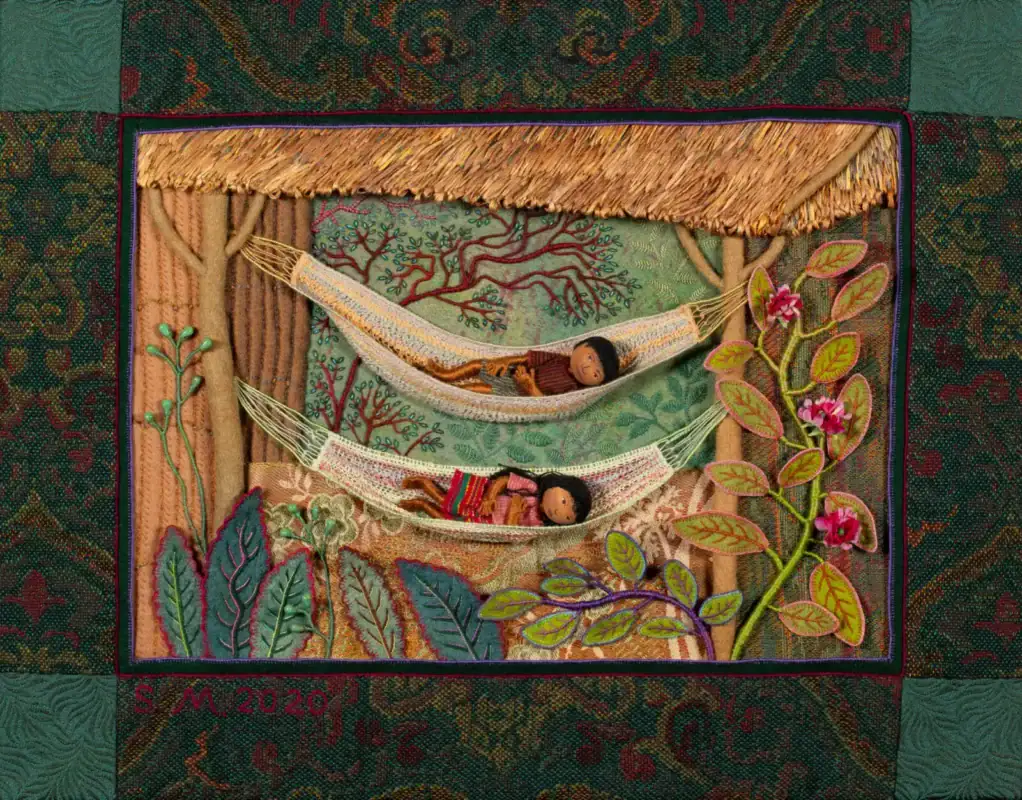 dolls sleeping in hammocks